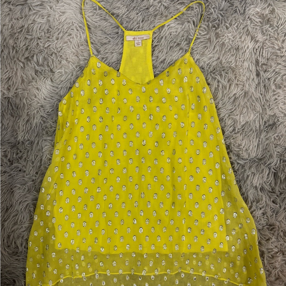 Ella Moss Yellow Camisole with Silver Details